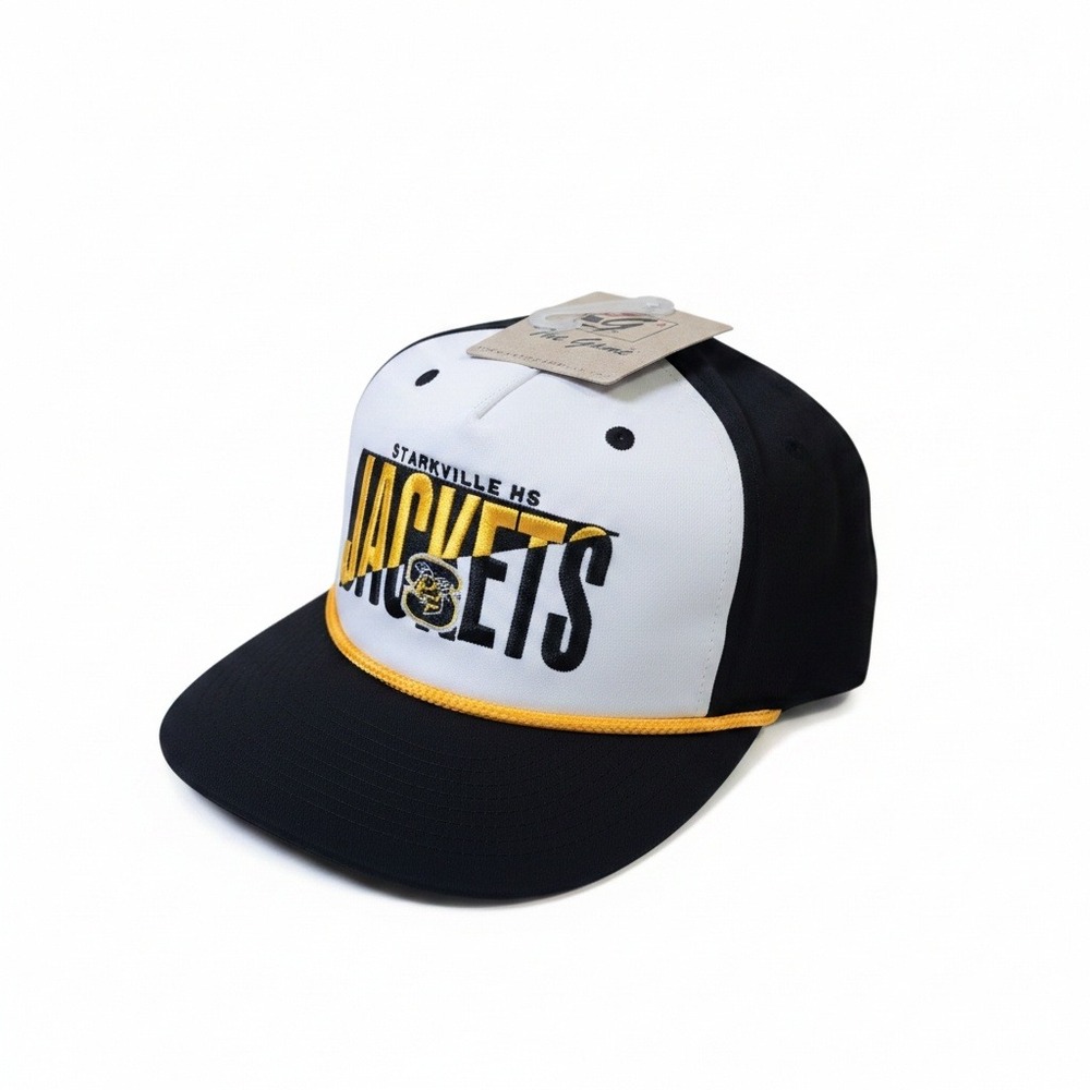 The Game Starkville HS Jackets Snapback Hat White Black Yellow Rope G2024 New